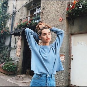 Brandy Melville Laila blue long sleeve thermal top